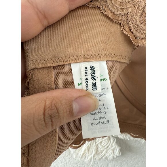 Aerie Show Off Balconette Rooftop Garden Lace Bra Beach Dune Lace Romantic NWT - Picture 7 of 8